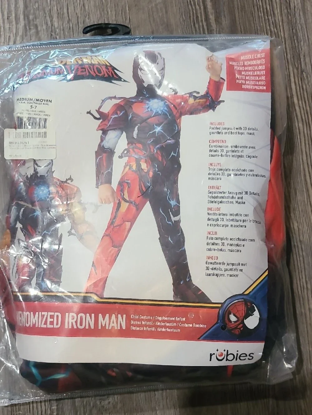 Venomized Iron Man Costume Size Medium 5-7